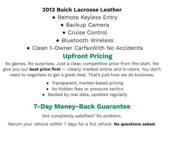 2013 Buick LaCrosse 4dr Sdn Leather FWD