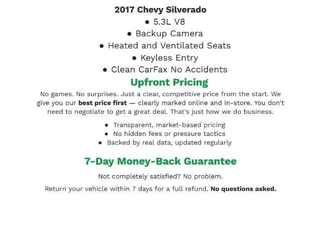 2017 Chevrolet Silverado 1500 4WD Double Cab 143.5 LTZ w/2LZ