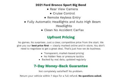 2021 Ford Bronco Sport Big Bend 4x4