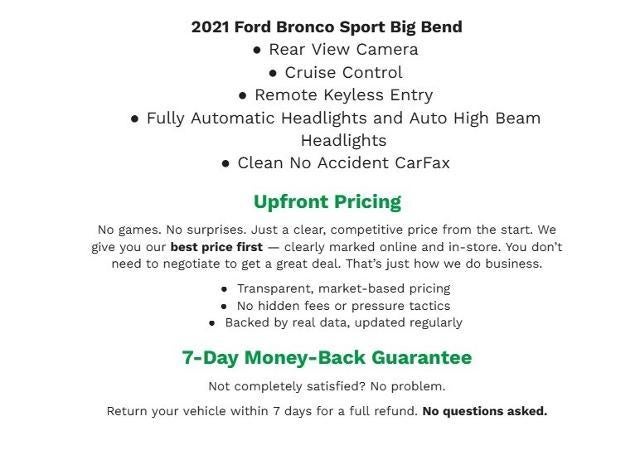 2021 Ford Bronco Sport Big Bend 4x4