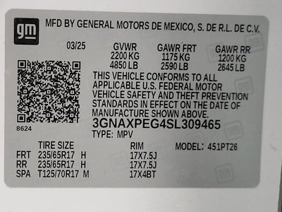 2025 Chevrolet Equinox AWD 4dr LT w/2LT