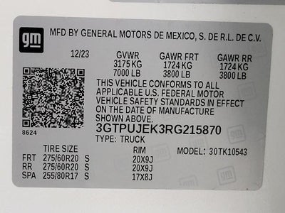 2024 GMC Sierra 1500 4WD Crew Cab 147 Elevation w/3VL