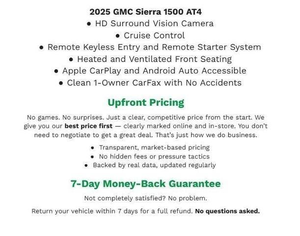 2025 GMC Sierra 1500 4WD Crew Cab 147 AT4