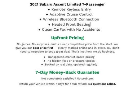 2021 Subaru Ascent Limited 7-Passenger