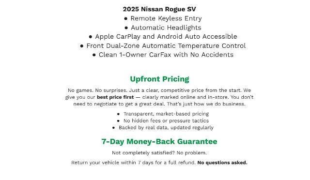 2025 Nissan Rogue AWD SV