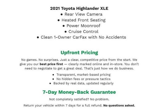 2021 Toyota Highlander XLE AWD