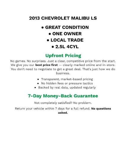 2013 Chevrolet Malibu LS