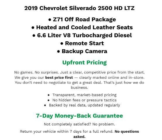 2019 Chevrolet Silverado 2500 HD LTZ