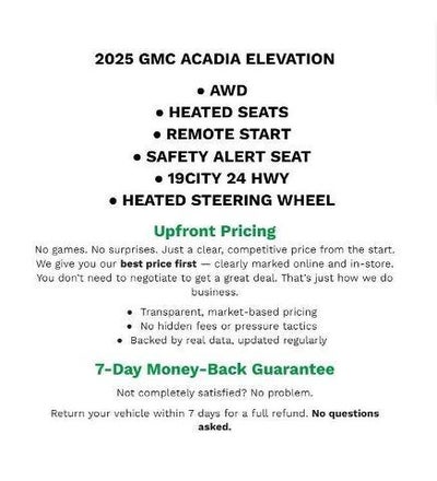 2025 GMC Acadia Elevation