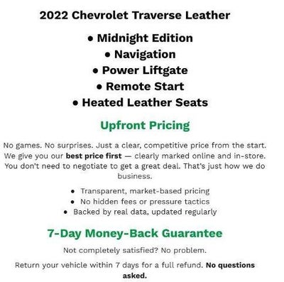2022 Chevrolet Traverse LT Leather Midnight/Sport Edition
