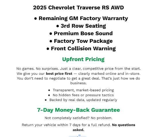 2025 Chevrolet Traverse RS