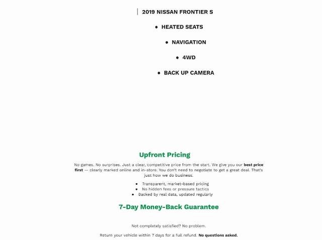 2019 Nissan Frontier S