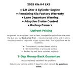 2025 Kia K4 LXS