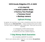 2019 Honda Ridgeline RTL-E