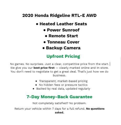 2020 Honda Ridgeline RTL-E