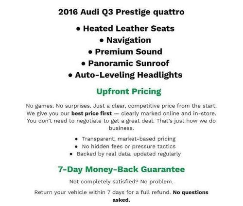2016 Audi Q3 2.0T Premium Plus