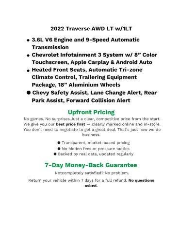 2022 Chevrolet Traverse AWD 4dr LT Cloth w/1LT