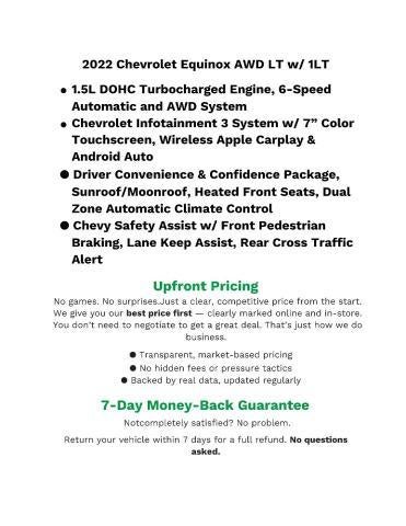 2022 Chevrolet Equinox AWD 4dr LT w/1LT