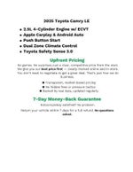 2025 Toyota Camry LE
