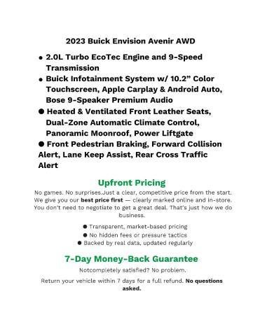2023 Buick Envision AWD 4dr Avenir