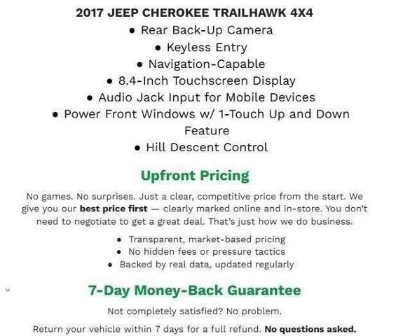 2017 Jeep Cherokee Trailhawk 4x4