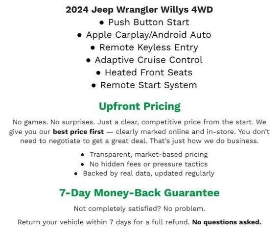2024 Jeep Wrangler Sport 4 Door 4x4