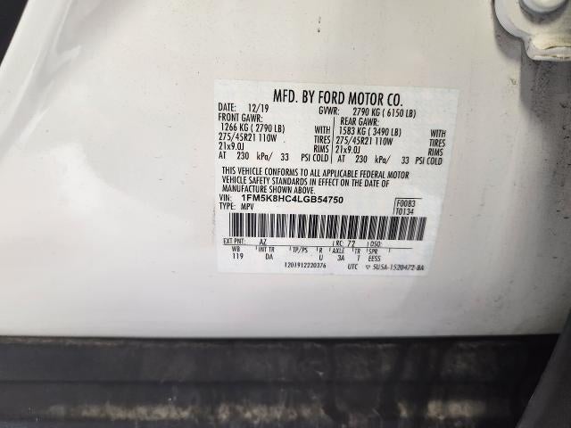 2020 Ford Explorer PLATINUM 4WD **HANDS FREE LIFTGATE**360-DEGREE CAMERA**HEATED & VENTILATED FRONT SEATS**