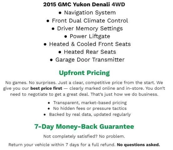 2015 GMC Yukon 4WD 4dr Denali