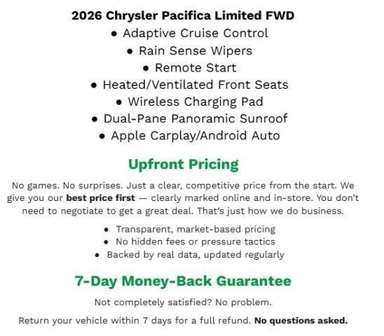 2026 Chrysler Pacifica Limited FWD