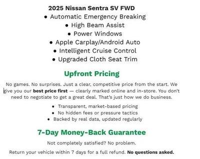 2025 Nissan Sentra SV CVT