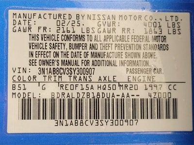 2025 Nissan Sentra SV CVT