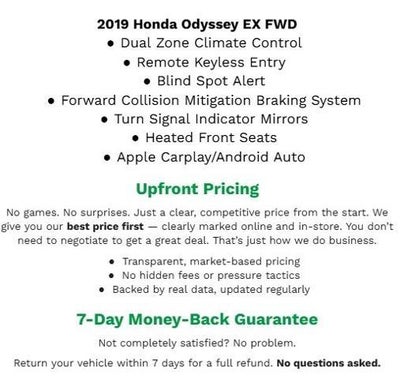 2019 Honda Odyssey EX Auto