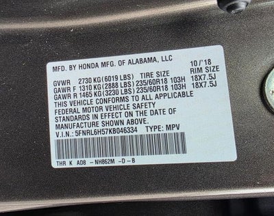 2019 Honda Odyssey EX Auto