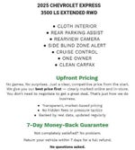 2025 Chevrolet Express Passenger 3500 Extended Wheelbase Rear-Wheel Drive 1LS
