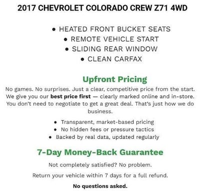 2017 Chevrolet Colorado Crew Cab Short Box 4-Wheel Drive Z71