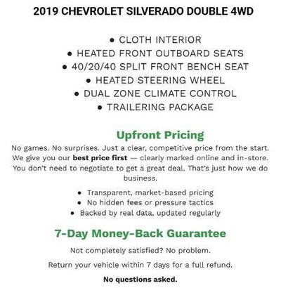 2019 Chevrolet Silverado 1500 Double Cab Standard Box 4-Wheel Drive RST