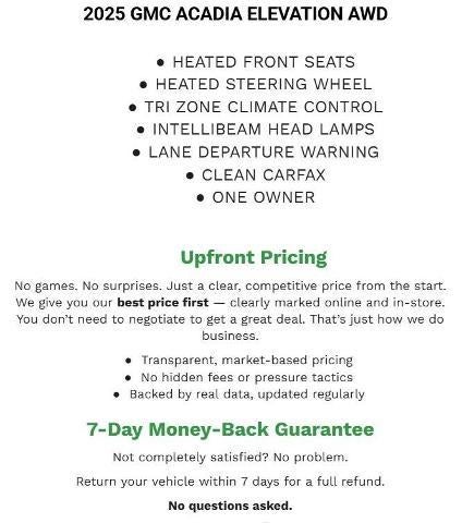 2025 GMC Acadia AWD Elevation