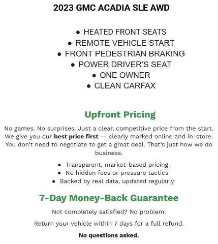 2023 GMC Acadia AWD SLE