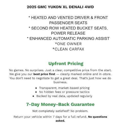 2025 GMC Yukon XL 4WD 4dr Denali