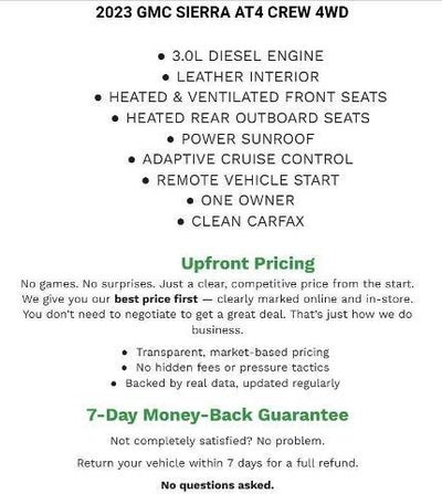2023 GMC Sierra 1500 Crew Cab Short Box 4-Wheel Drive AT4