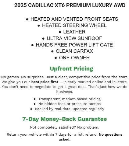 2025 Cadillac XT6 AWD 4dr Premium Luxury