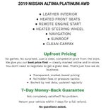 2019 Nissan Altima 2.5 Platinum AWD Sedan