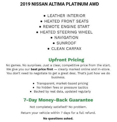 2019 Nissan Altima 2.5 Platinum AWD Sedan