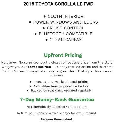 2018 Toyota Corolla L CVT (Natl)