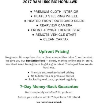 2017 RAM 1500 Big Horn 4x4 Crew Cab 5'7" Box