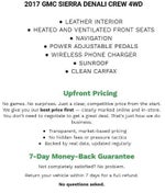 2017 GMC Sierra 1500 Crew Cab Short Box 4-Wheel Drive Denali