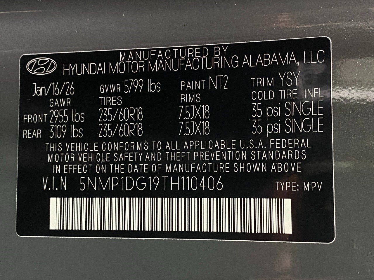 2026 Hyundai Santa Fe Hybrid SE