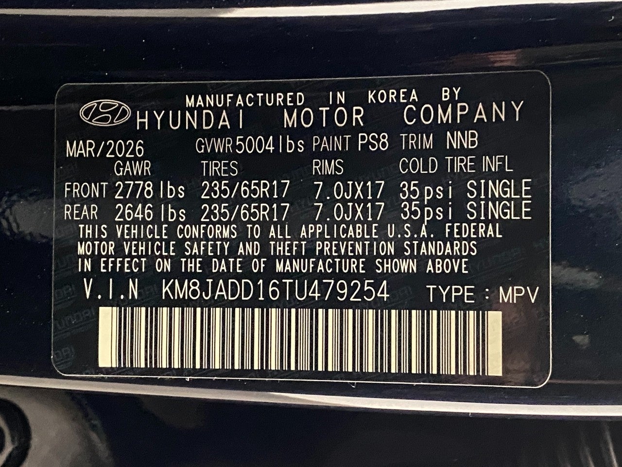 2026 Hyundai Tucson Hybrid Blue