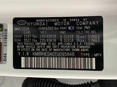 2026 Hyundai Palisade Hybrid SEL Premium 8P