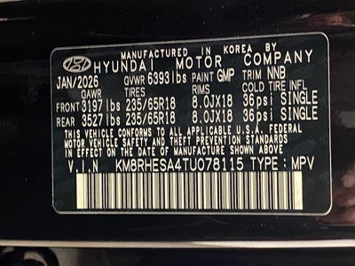 2026 Hyundai Palisade Hybrid SEL Premium 7P